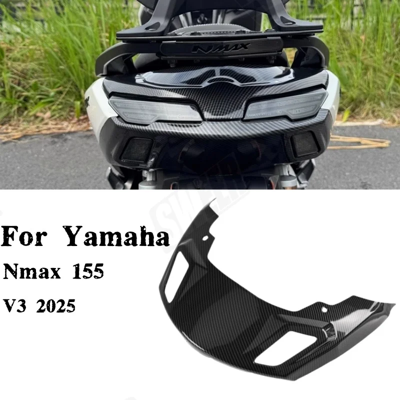 

For Yamaha Nmax 155 V3 2025 Turbo Accessories Water Transfer Printing Carbon Fiber Rear Taillight Lower Cover Plastic Cover