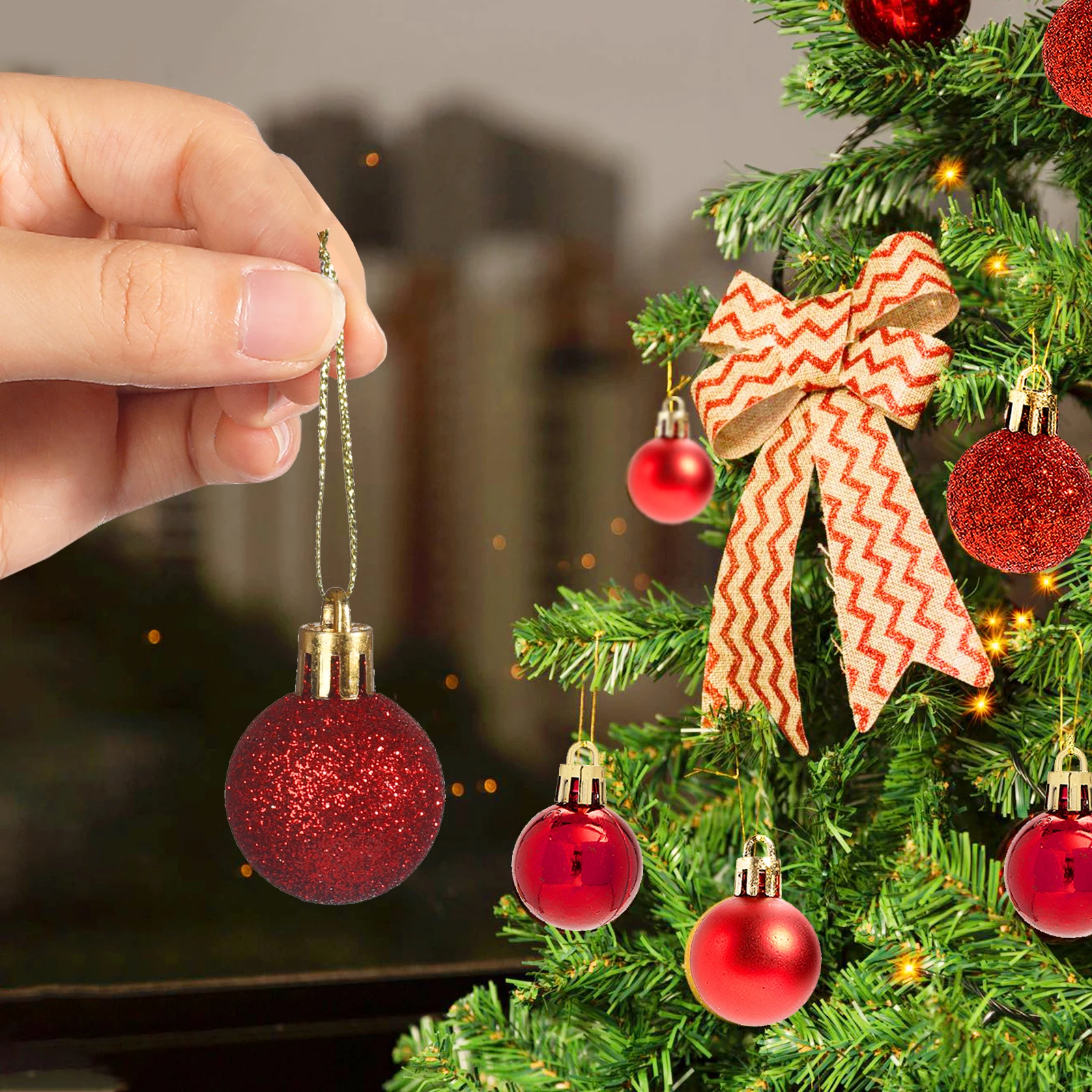 12/24pc Christmas Balls Christmas Tree Ornaments Ball Xmas Hanging Tree Pendants Home Party Decor 2026 NewYear Gift Noel Navidad
