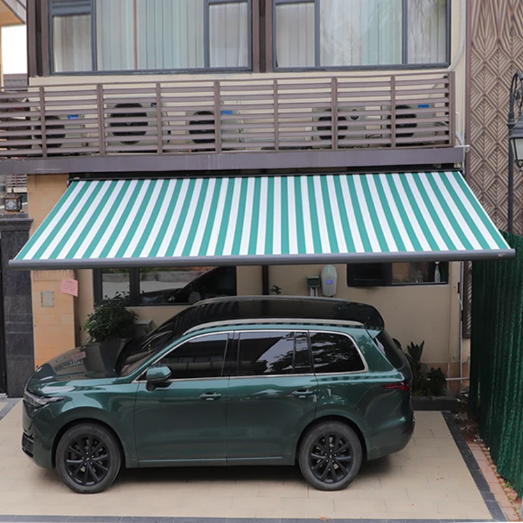 xx-Custom Aluminum Alloy Folding Arm Awning Full Cassette Motorized Retractable Awning With Remote Control^