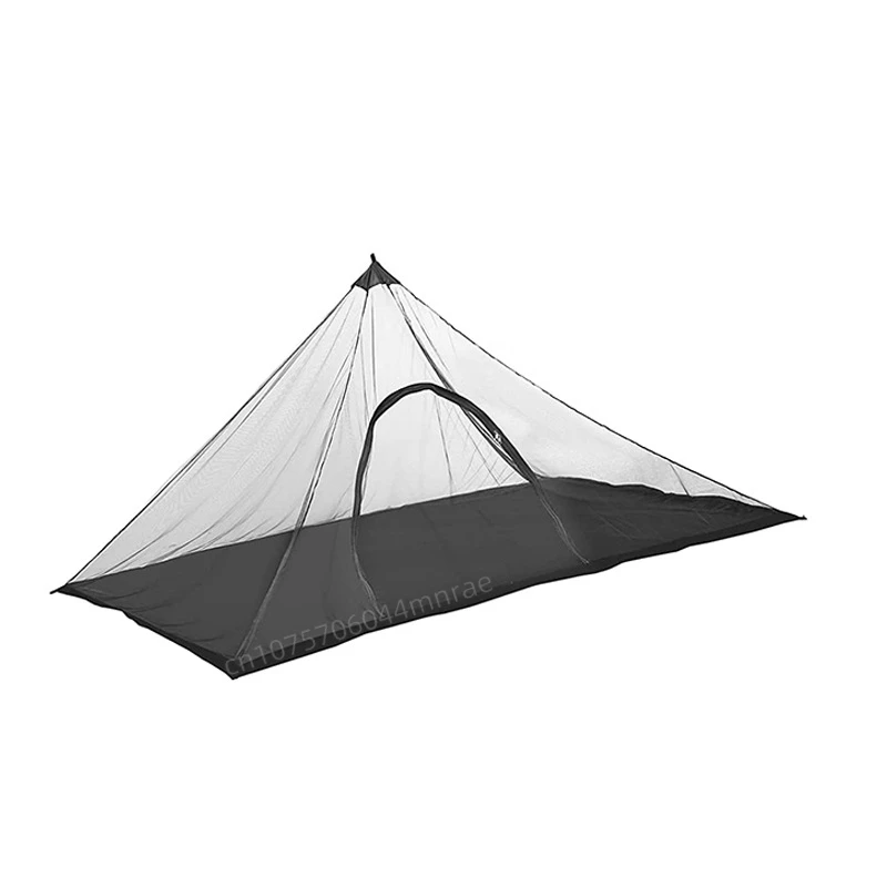 Outdoor Camping A-line Camping Tent Mosquito Net, with Bottom Zipper Door for Year-round Mosquito and Insect Prevention