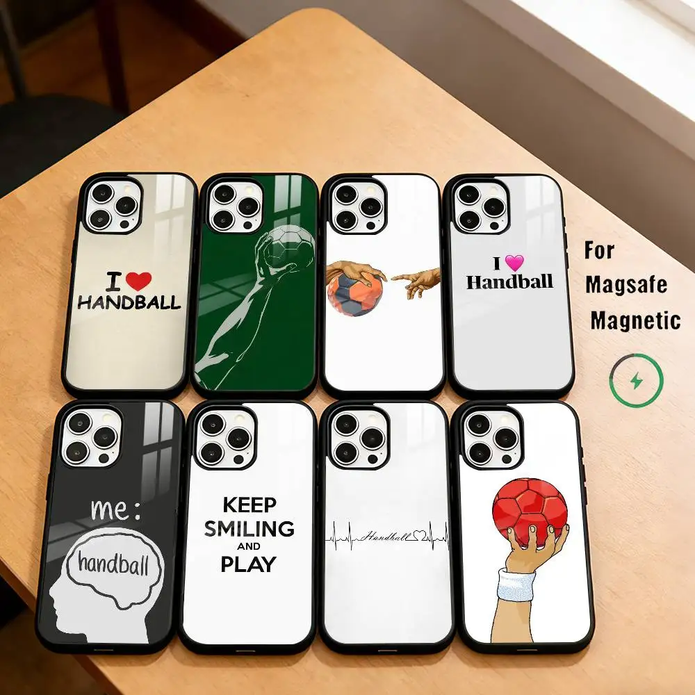 S-Stylish playing H-Handball Phone Case For iPhone17,16,15,14,13,12,11 Plus,Pro Magnetic with Magsafe Wireless Charging
