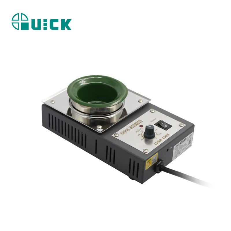 

Промышленная печь для плавки припоя QUICK 400W с регулировкой температуры, цифровой термостат 100-600°C, сертификат CE, 150-450 г, 0.7 кг олова