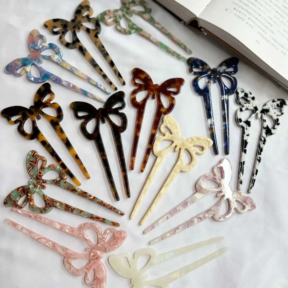 

Hair Accessory Acetate Hair Sticks Geometric Creative Design Hairpins Retro U-Shaped Hair Fork
