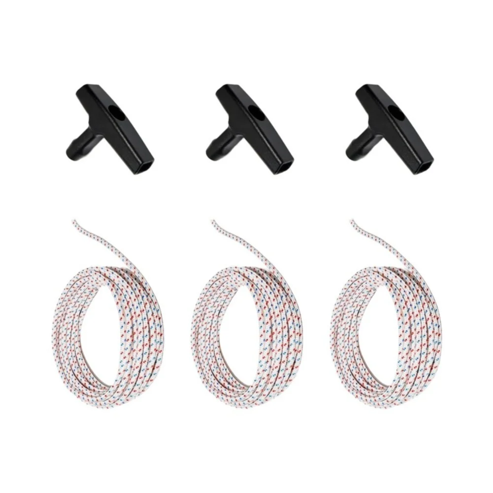 10Ft Pull Cord Rope Kit 3Pack 4.0MM Starter Rope For Lawn Mowers Small Engines Chainsaws Replacement Set For Homeowners Mechanic