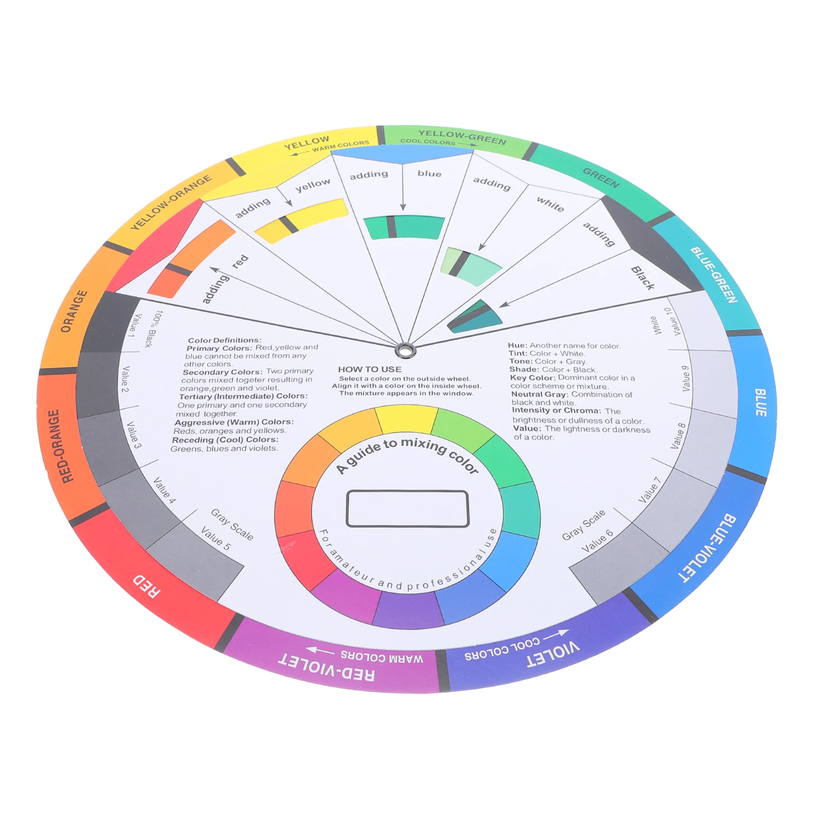 

Round Color Card Pigment Wheel Professional Color Wheel Color Tool
