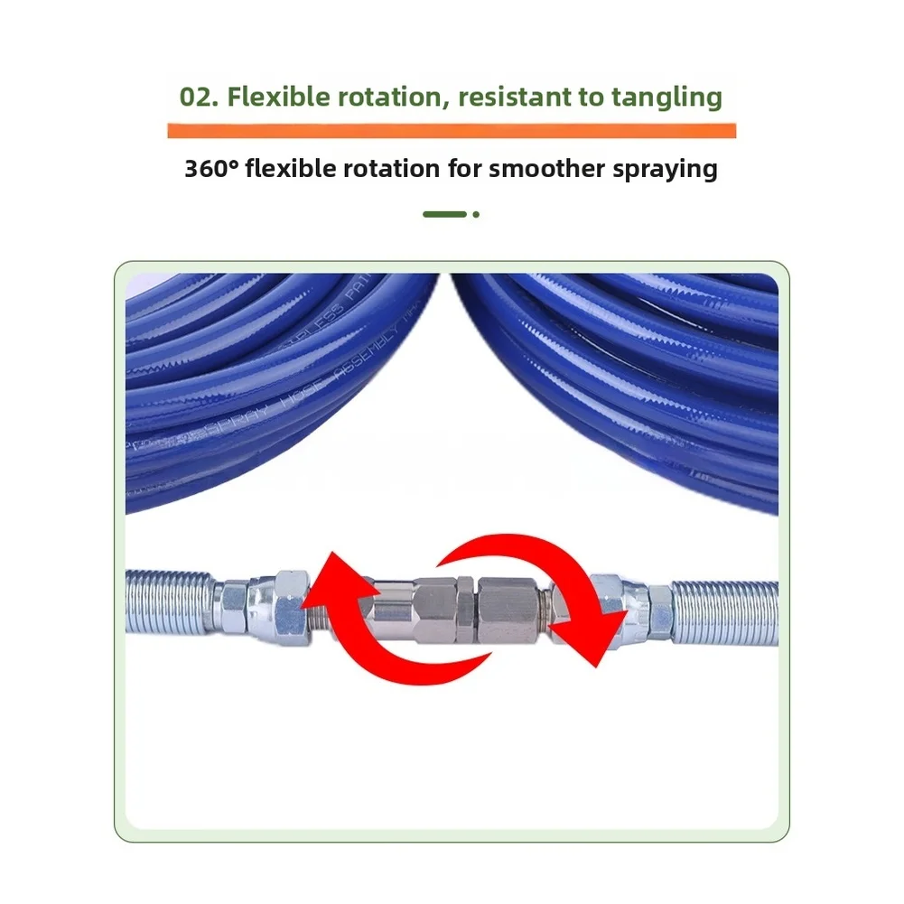 1pc 3/8-1/4 Airless Spray Tool Rotary Joint 360 Degree Swivel Joint For Airless Sprayer High Pressure Hose Tool Machine