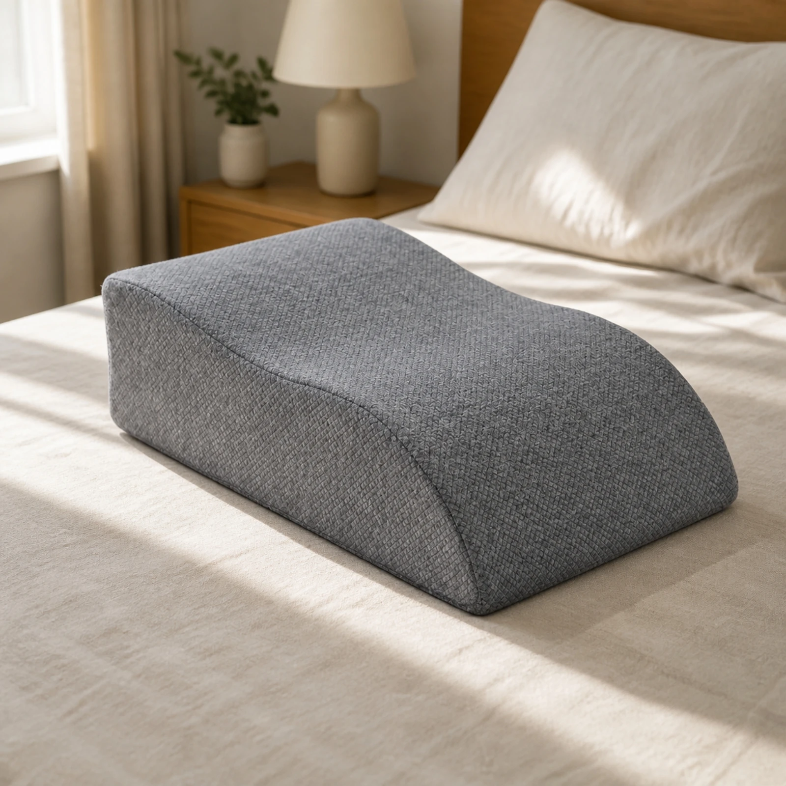Leg-Elevation Cushion Skin-Friendly S-Shaped Leg Support Cushion Inclined Wedge Pillow Stable Lightweight