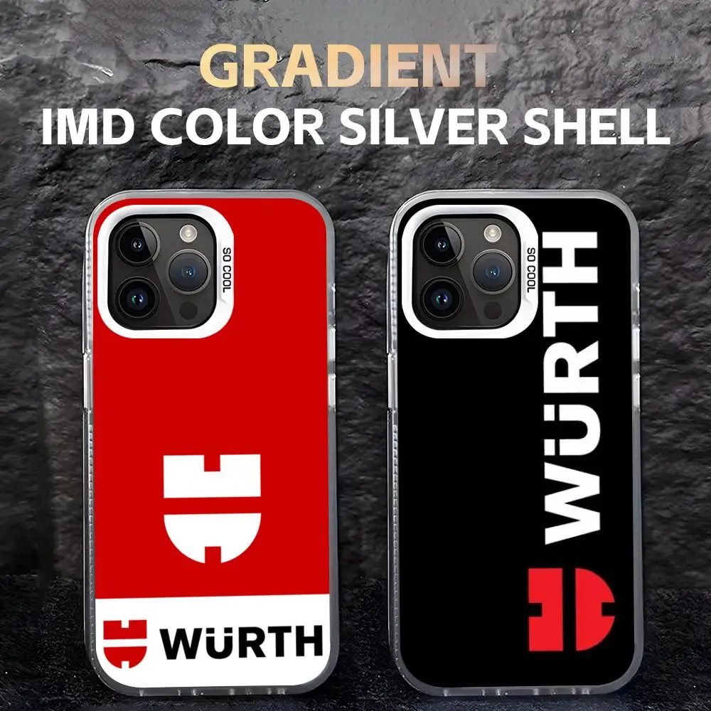 Ger wurth capa de telefone gradiente imd colorido prata adequada para iphone17 16 15 14 13 12 11pro max