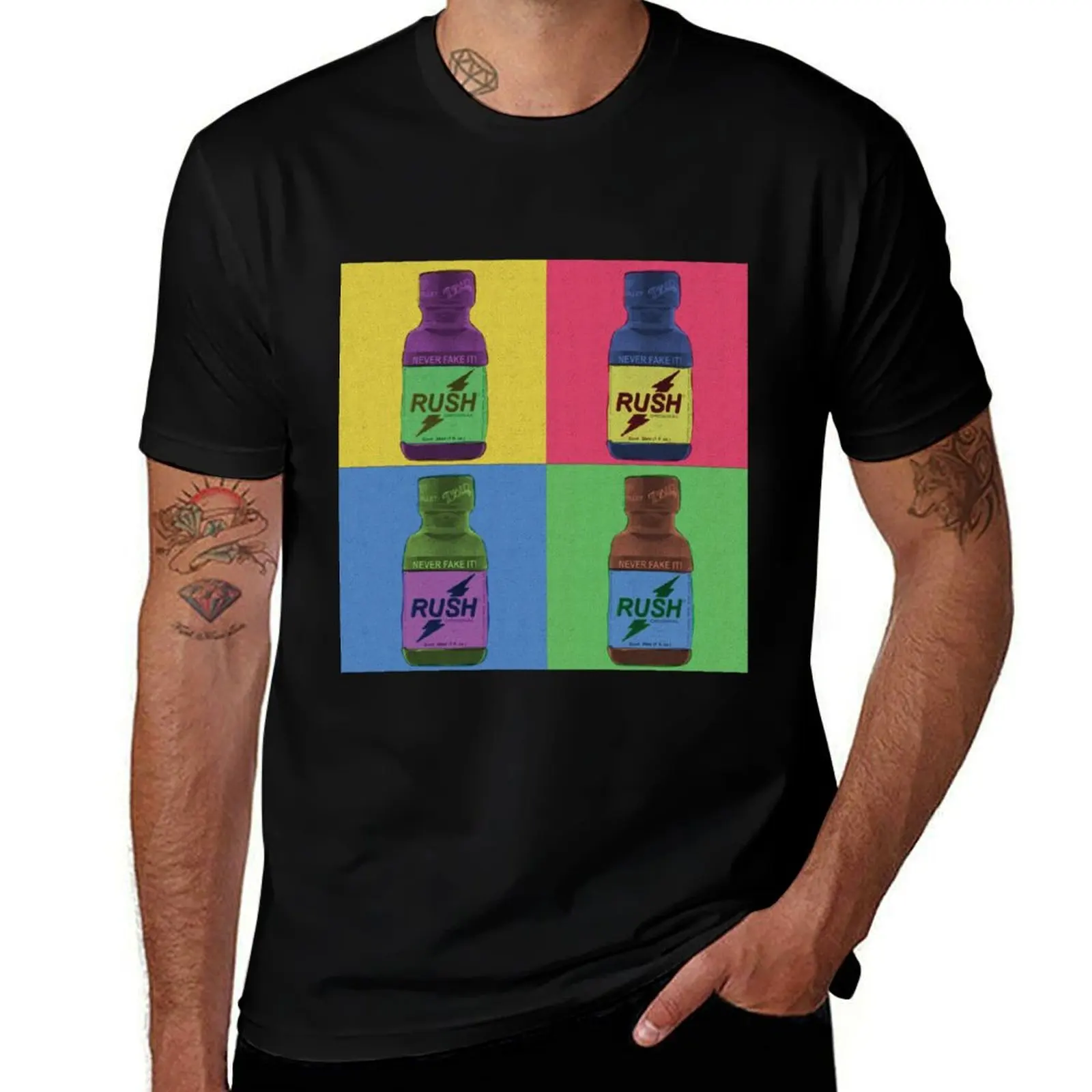 Poppers Pop Art Amyl T-Shirt Summer Sports Quick Dry T-Shirt
