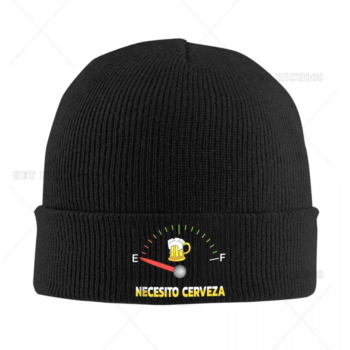 2024 NECESITO CERVEZA Spanish Slogan Beanie Hats Bonnet Hats Female Male Trendy Kpop Knitting Hat Spring Graphic Warm Caps