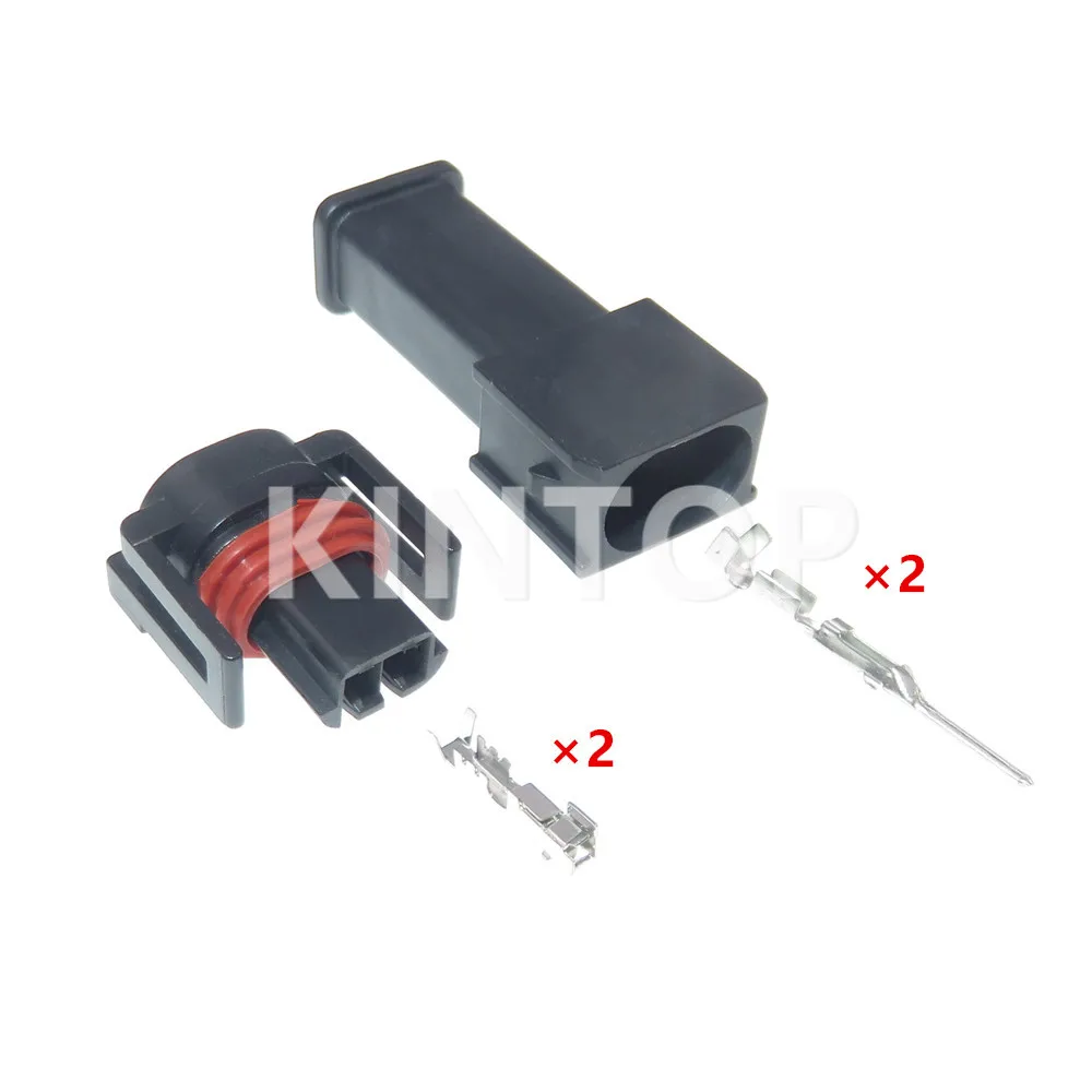 1 Set 2 Pins Car Waterproof Wire Cable Connector With Wires AC Assembly 12162215 Automobile Fuel Spray Nozzle Waterproof Socket - Detail 1