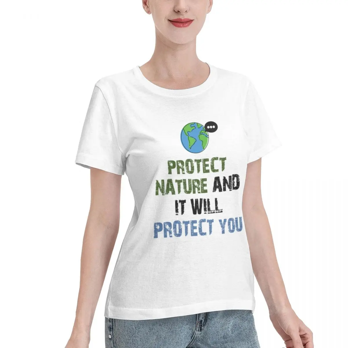 No Shrink Protect Nature And It Will Protect You Women's T-shirt All Season Relaxed Cut Tshirt