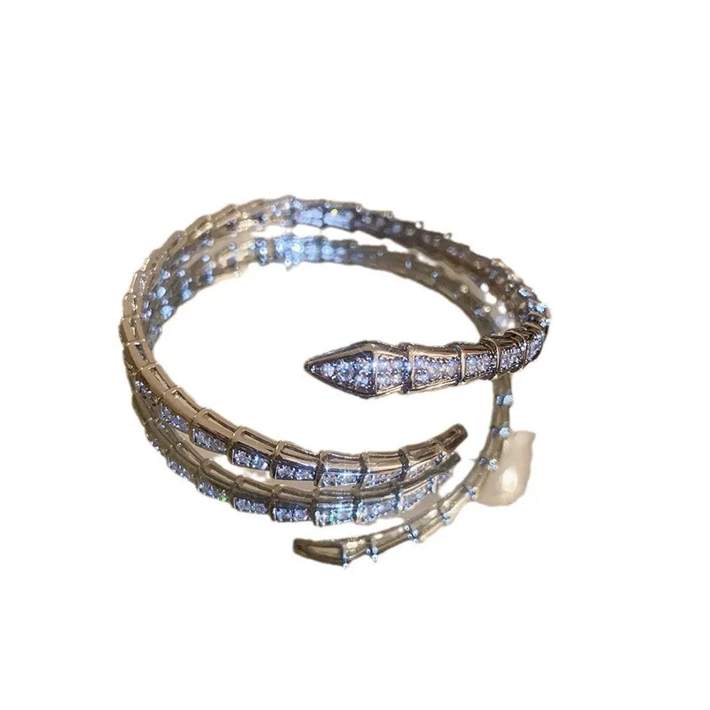 Dames Anime Cosplay Zirkoon Slangenbot Armband Luxe Minimalistische Slangvormige Exquise Armband