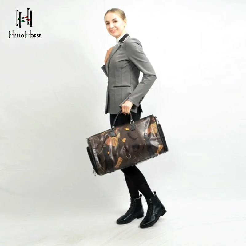 مرحبا الحصان النمط البريطاني الفروسية دعوى حقيبة متعددة الوظائف حقيبة دعوى حقيبة مستحضرات التجميل الفروسية ملابس العمل معدات ركوب الخيل حقيبة مستحضرات التجميل