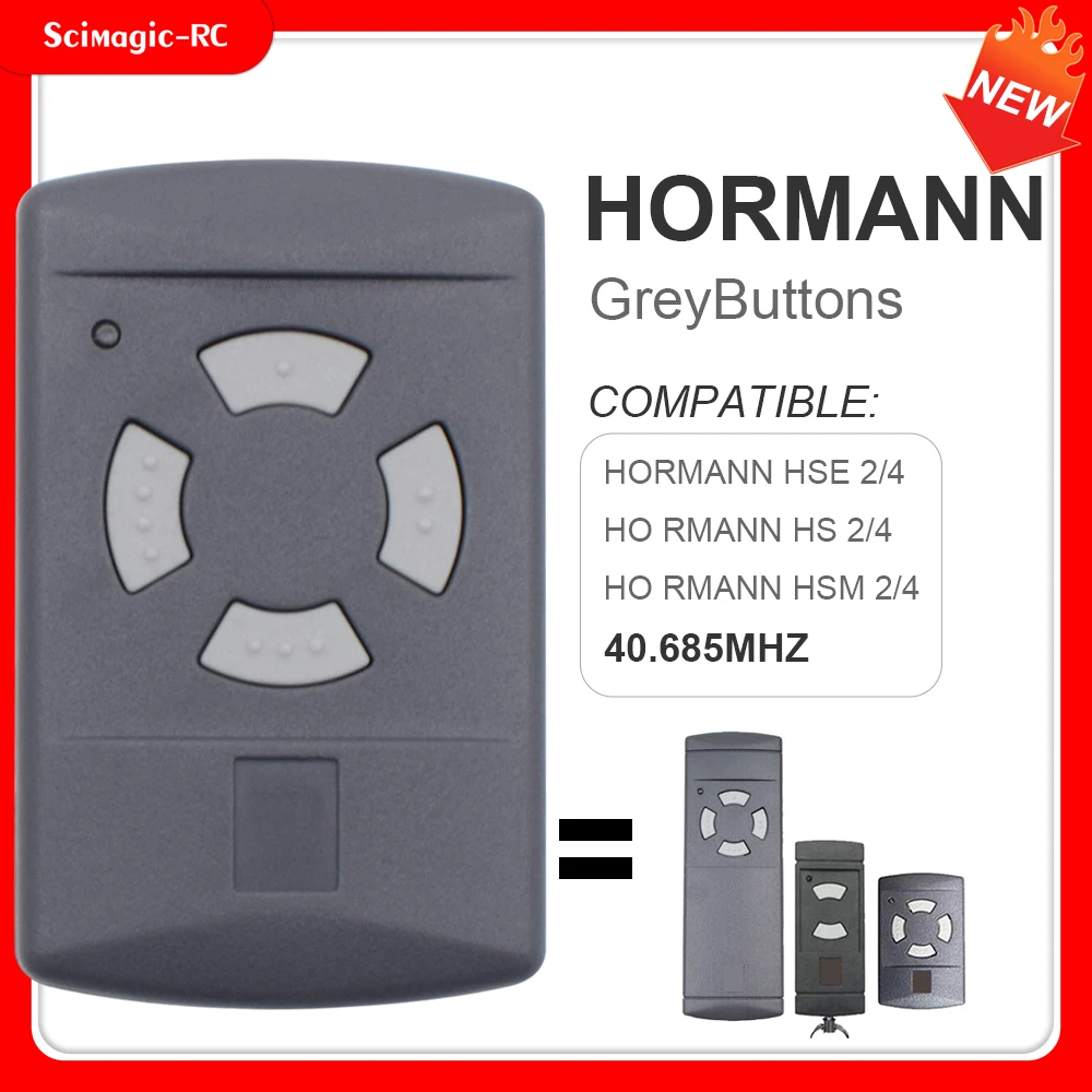 

New HORMANN HS2 HS4 HSM2 HSM4 HSE2 HSE4 40MHz Garage Door Remote Control 40.685mhz Hand Transmitter