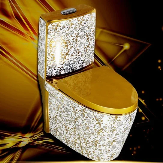 Sanitary ware integrated gold-plated toilet luxury toilet gold toilet