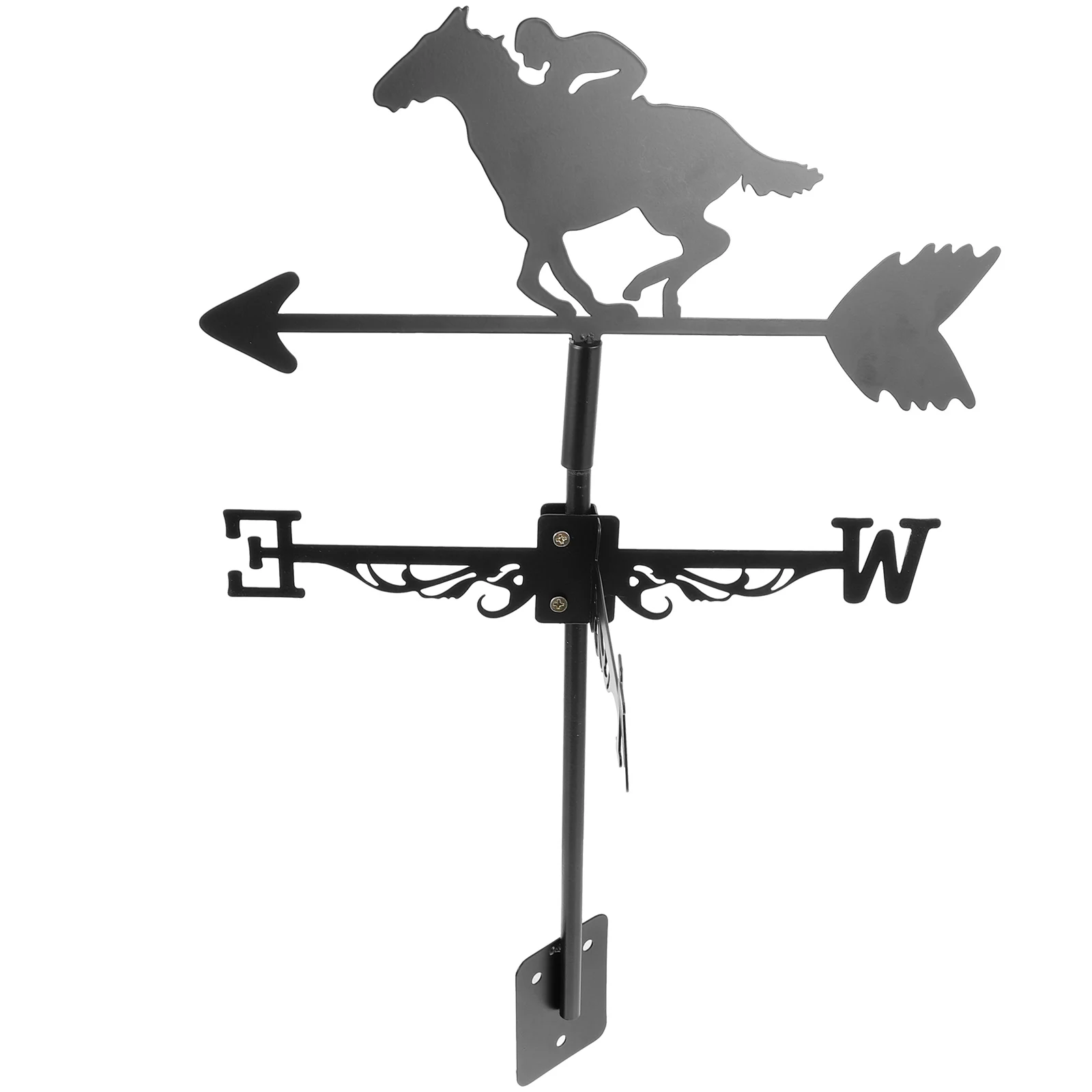 Stainless Steel Sprayed Racing Horse Weathervane Decorative Yard nament Wind Direction Indicator for Garden Shed - Image 5