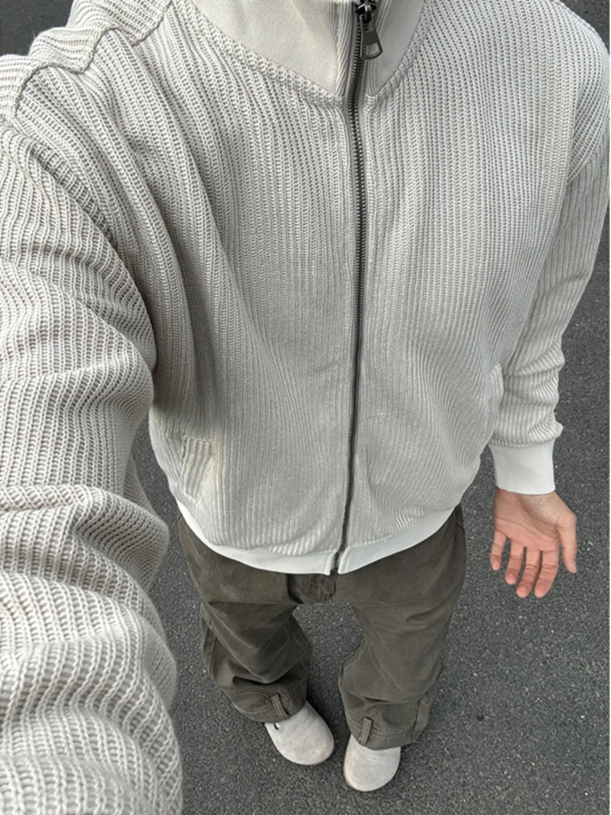 

Мужской свитер с полувысоким воротником, весенне-осенний, в американском стиле, модный, повседневный, свободного кроя, верхняя одежда