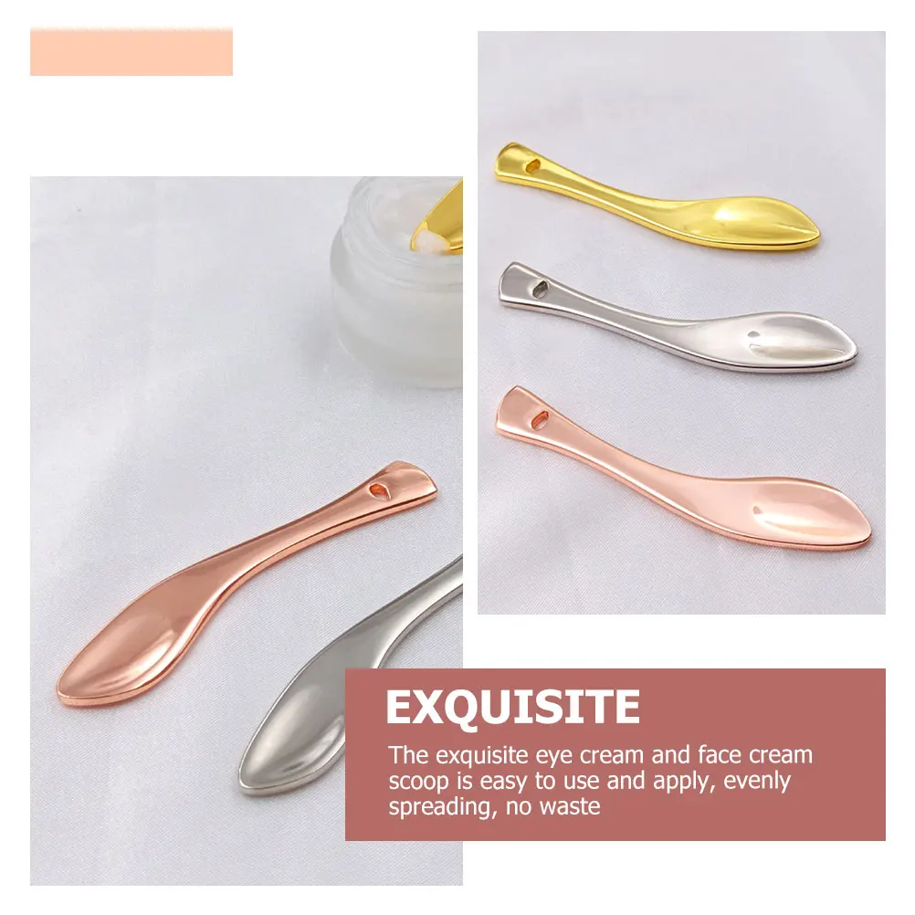 ชุด 4 ชิ้น อุปกรณ์ตักครีมบำรุงผิวหน้า สำหรับผู้หญิง ใช้ทาครีมได้สม่ำเสมอ ช้อนสำหรับเครื่องสำอาง อุปกรณ์ทาครีมบำรุงรอบดวงตา