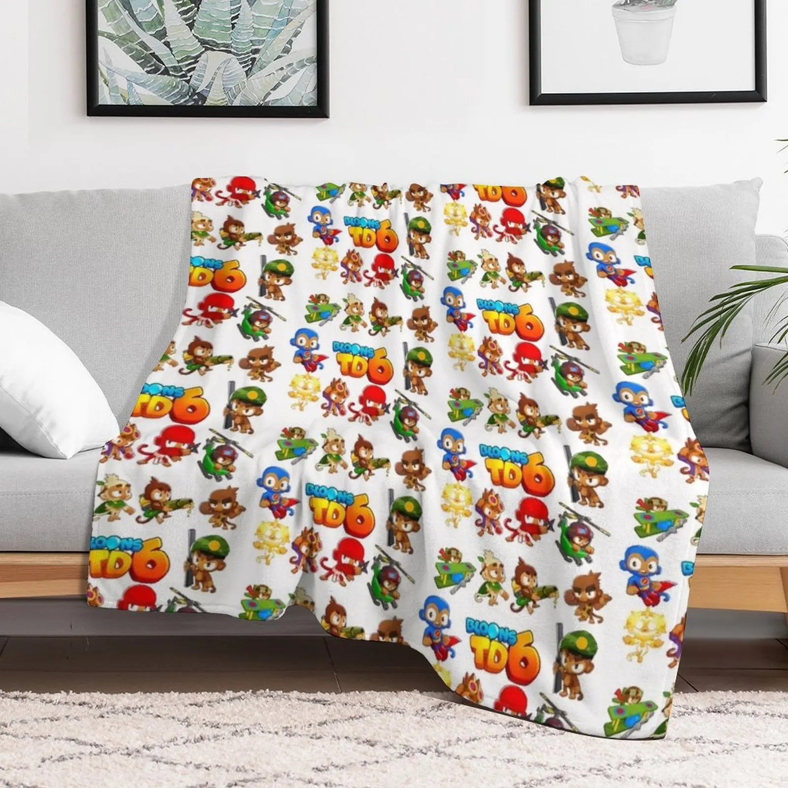 BTD6 Compilation Throw Blanket Cozy Throw Blanket Birthday Gift for Him Her