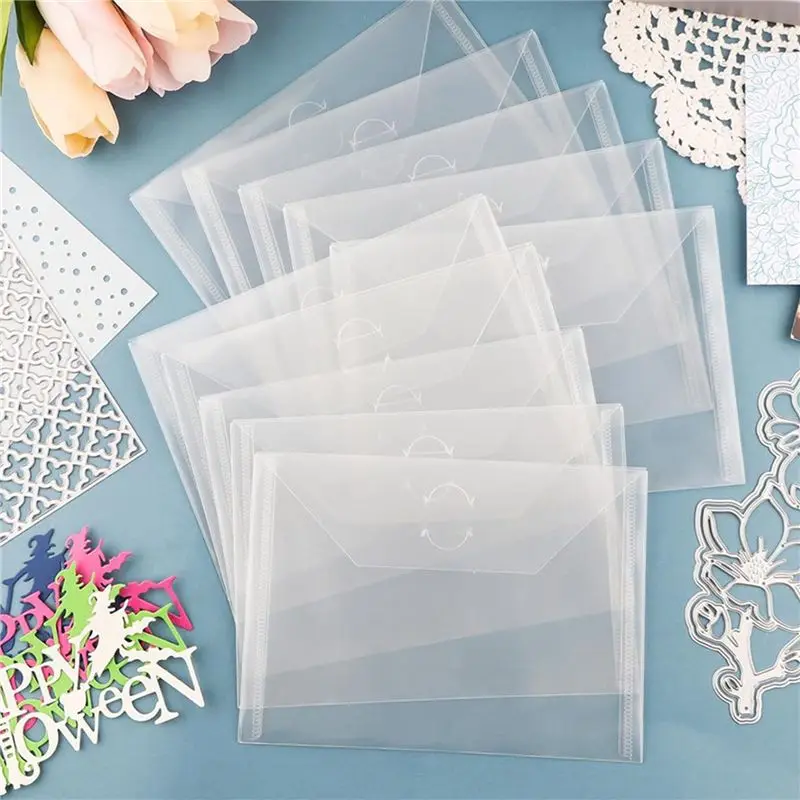 Fotografia 6: Conjunto de 40 Envelopes de Armazenamento 7x5 polegadas, Bolsas Plásticas Reseláveis para Carimbos Transparentes, Recortes e Papel de Scrapbook