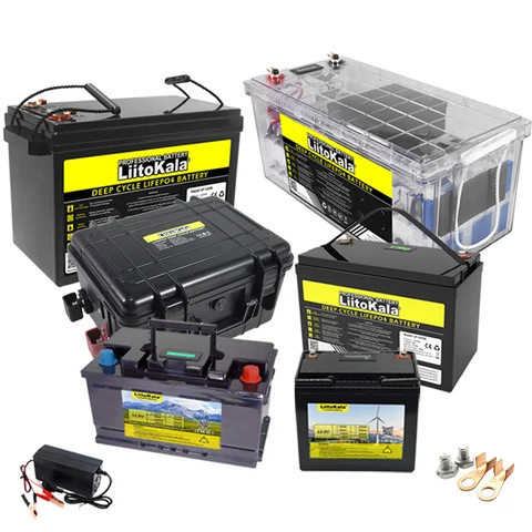 LiitoKala 12,8 V 310 Ah 280 Ah 120 Ah LiFePO4-Batterie 12 V Lithium-Eisenphosphat-Batterien Zyklen Tourenwagen 14,6 V Ladegerät steuerfrei