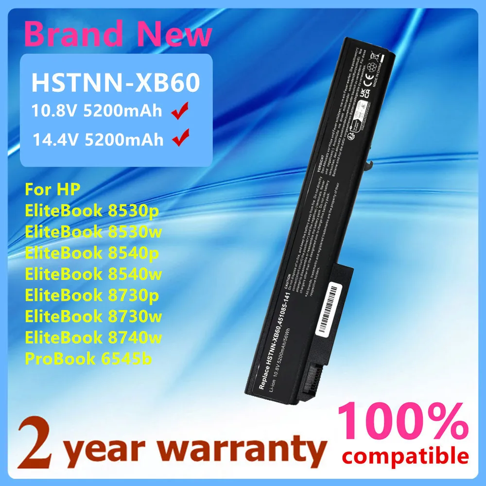 HSTNN-XB60 HSTNN-LB60 Laptop Battery For HP EliteBook 8530p 8530w 8540p 8540w 8730p 8730w 8740w ProBook 6545b HSTNN-OB60