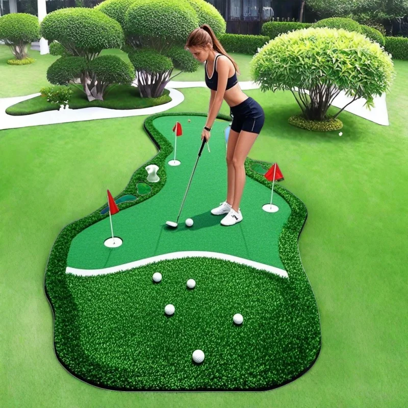 

Deluxe thickened version Indoor Golf Green Turf Putting Exercise Home Portable Office Lifting Putter Simulation Lawn Blanket