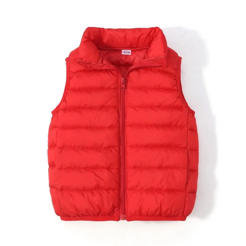 Girl' Down Vest Winter Light Jacket Casual Stand Collar Waistcoat Children Fashion Korea Coat Autumn Clothes for Girls Vests