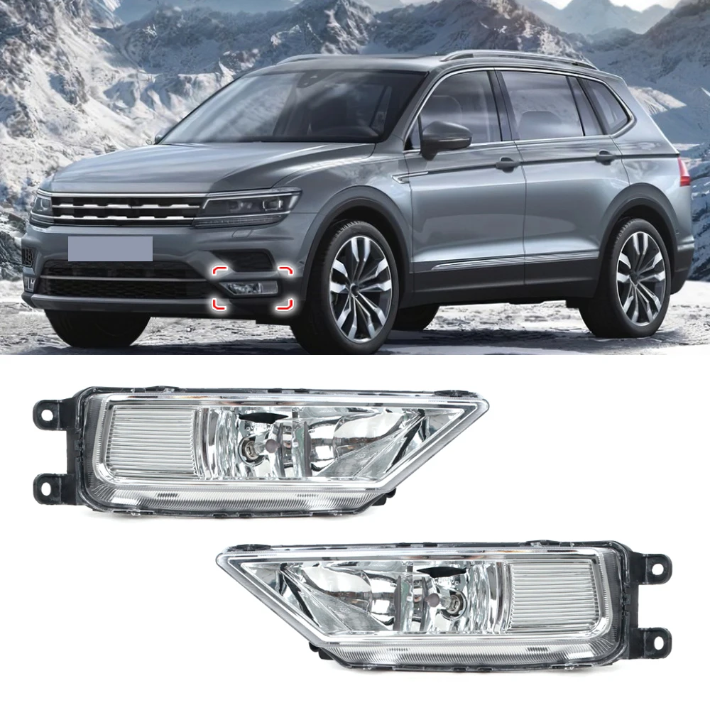 

Car Front Bumper Fog Light Fog Lamp Halogen Bulbs For Volkswagen VW Tiguan 2017 2018 2019 2020 2021