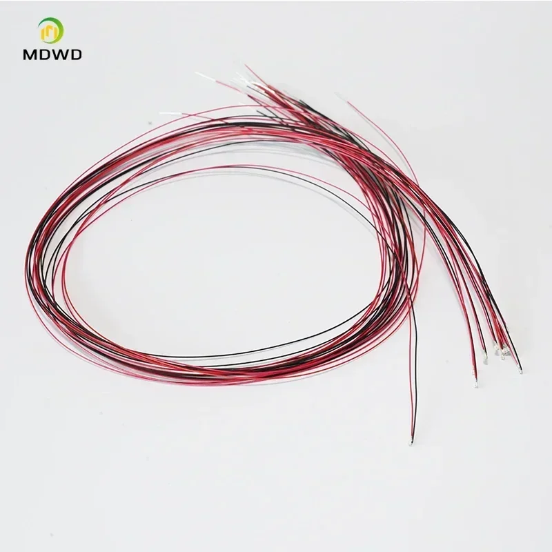 10 Stück/Lot0402 SMD-Modelleisenbahn im HO N OO-Maßstab, vorgelötete Micro Litz-LED-Leitungen, Drähte, 30 cm