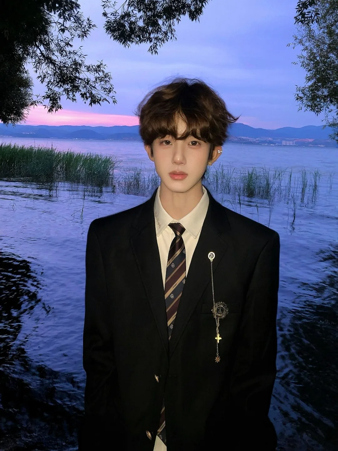 

Original DK orm Jaet Coat M Adult aduation Two Button Casual Suit Top Youth Faion Polyester Fiber Spring Wear