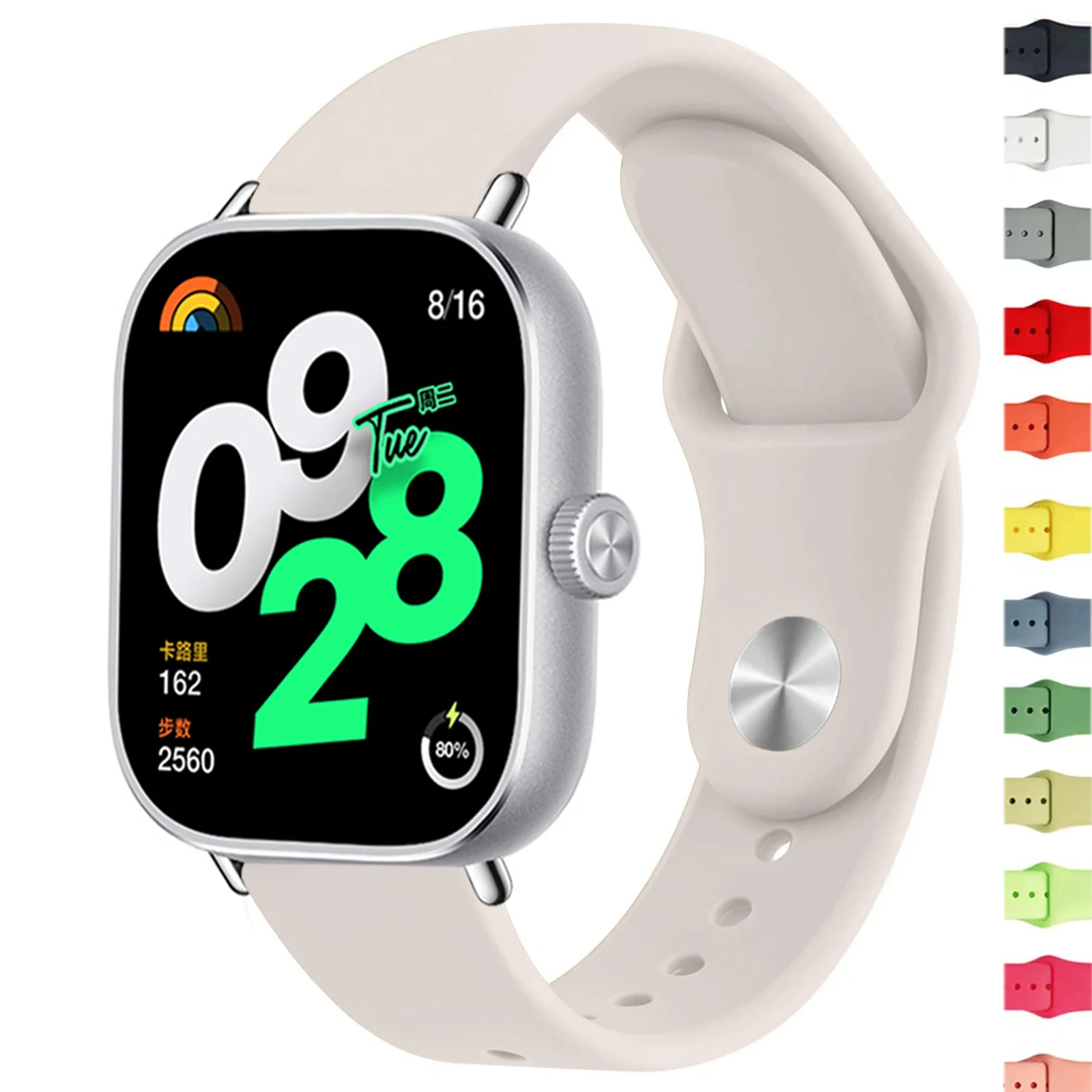 Weiches Silikonarmband für Redmi Watch 6 5 4, Ersatz-Sportgürtel für Xiaomi Mi Band 9 Pro/Mi Band 8 Pro Handgelenkband Correa Strap