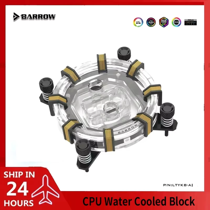 

Barrow CPU Water Block for Intel LGA-115X/X99 X299/1700 1800 Socket Energy Series Limited Edition 5V 3PIN ARGB,2 Colors LTYKB-AI