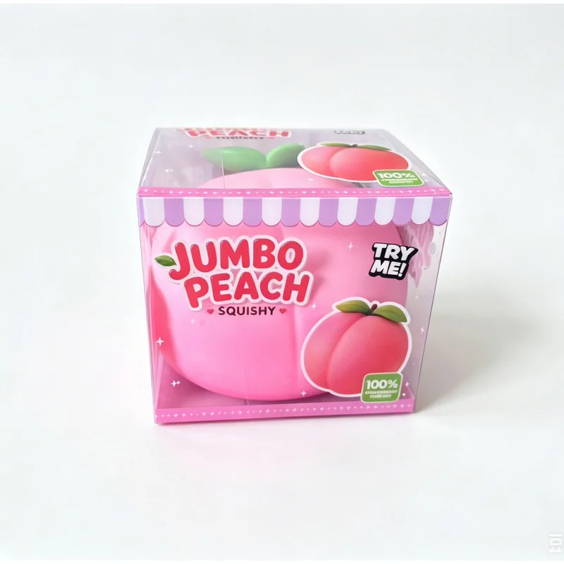 Jouet Squishy Géant Pêche Fraise, Grand Ballon Anti-Stress à Remontée Lente, Fruité Sensoriel Doux à Presser pour la Maison, le Bureau et la Décoration de Bureau