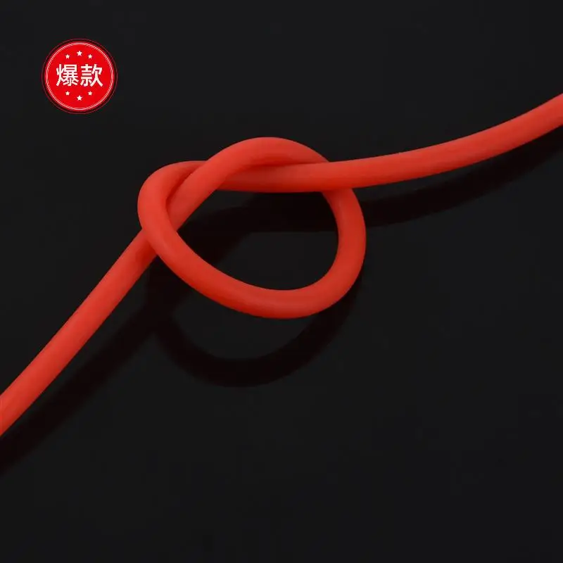 

5X Tubing Exercise Rubber Resistance Band Catapult Dub Slingshot Elastic, Red 2.5M