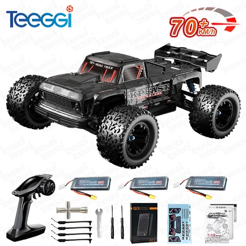 KF16 1:12 course de dérive à grande vitesse 70 KM/H moteur sans brosse 4WD 3S 3200 mah RC voiture tout-terrain camions monstres jouets pour enfants cadeaux
