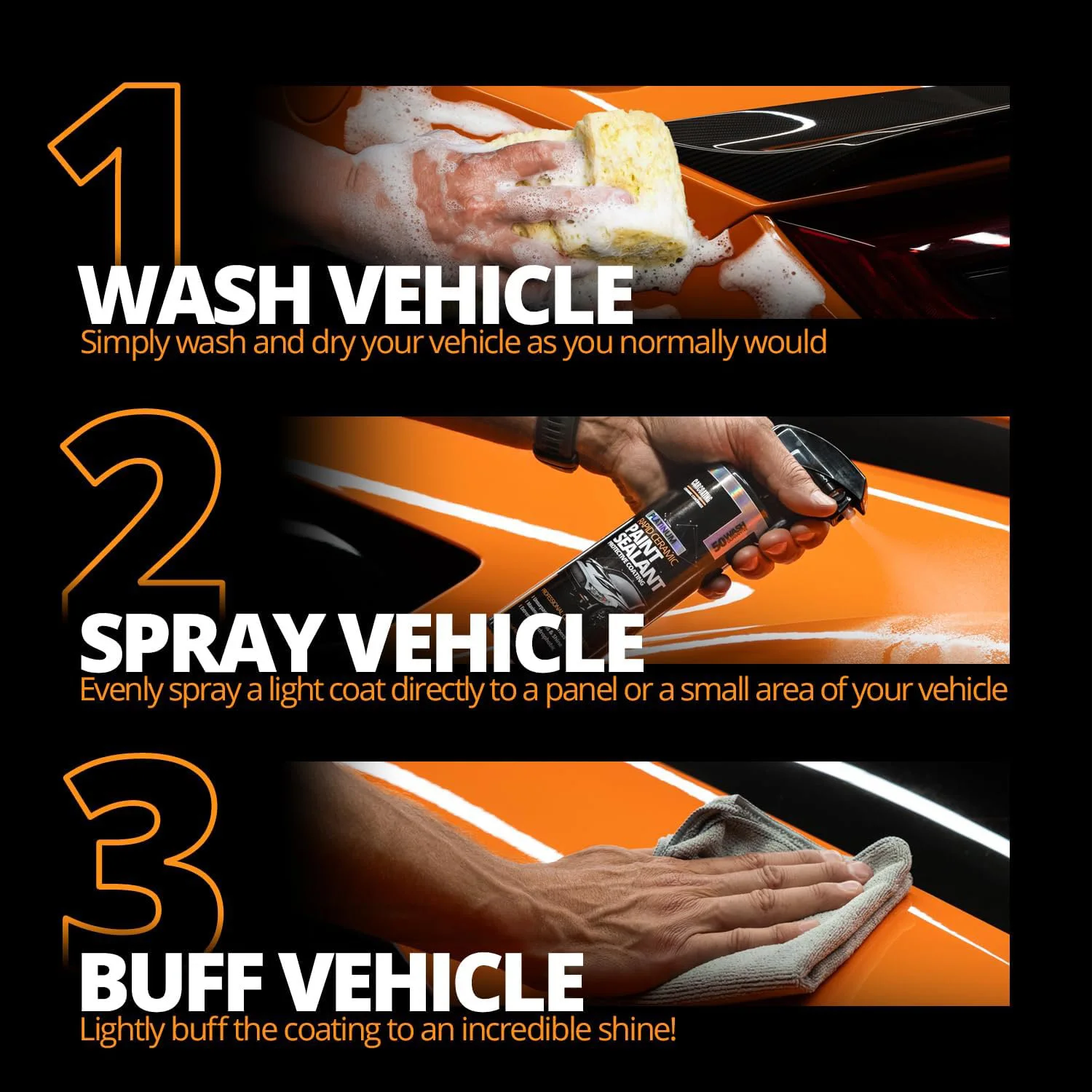 Platinum Rapid Ceramic Paint Sealant Spray Maximum Gloss Shine Extremely Hydrophobic Unmatched Slickness Ceramic Spray Coating