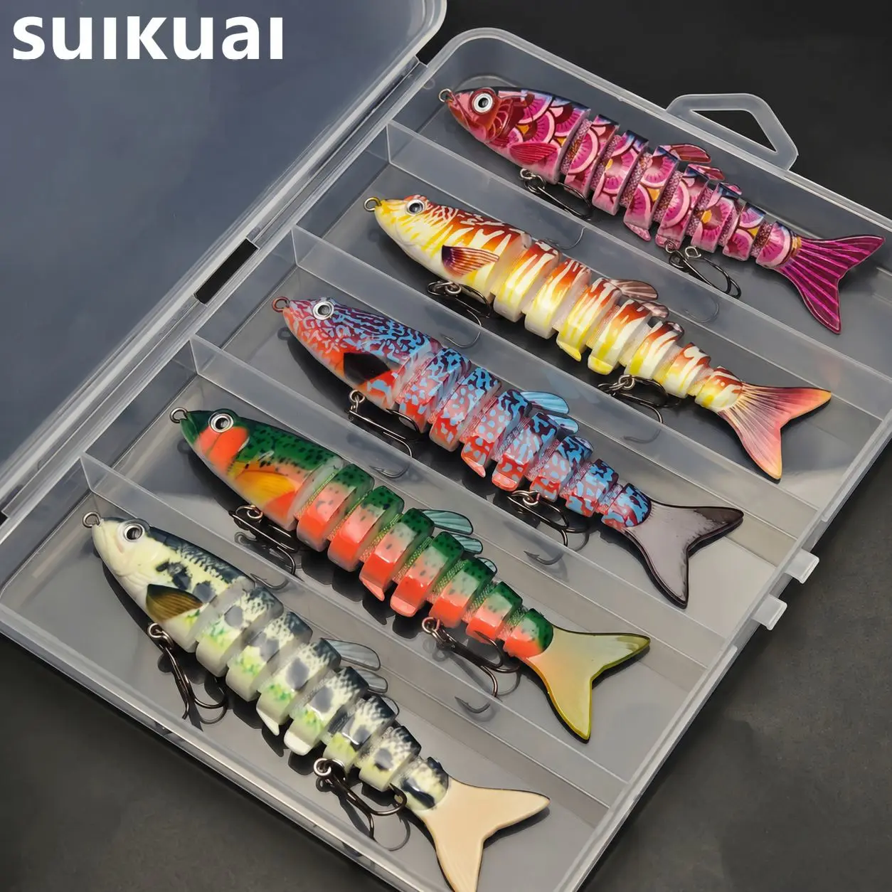 

2026 New Cross Border Set Multi Jointed Fish Lure Bionic Lifelike Hard Bait for Bass Culter Freshwater Saltwater Tackle