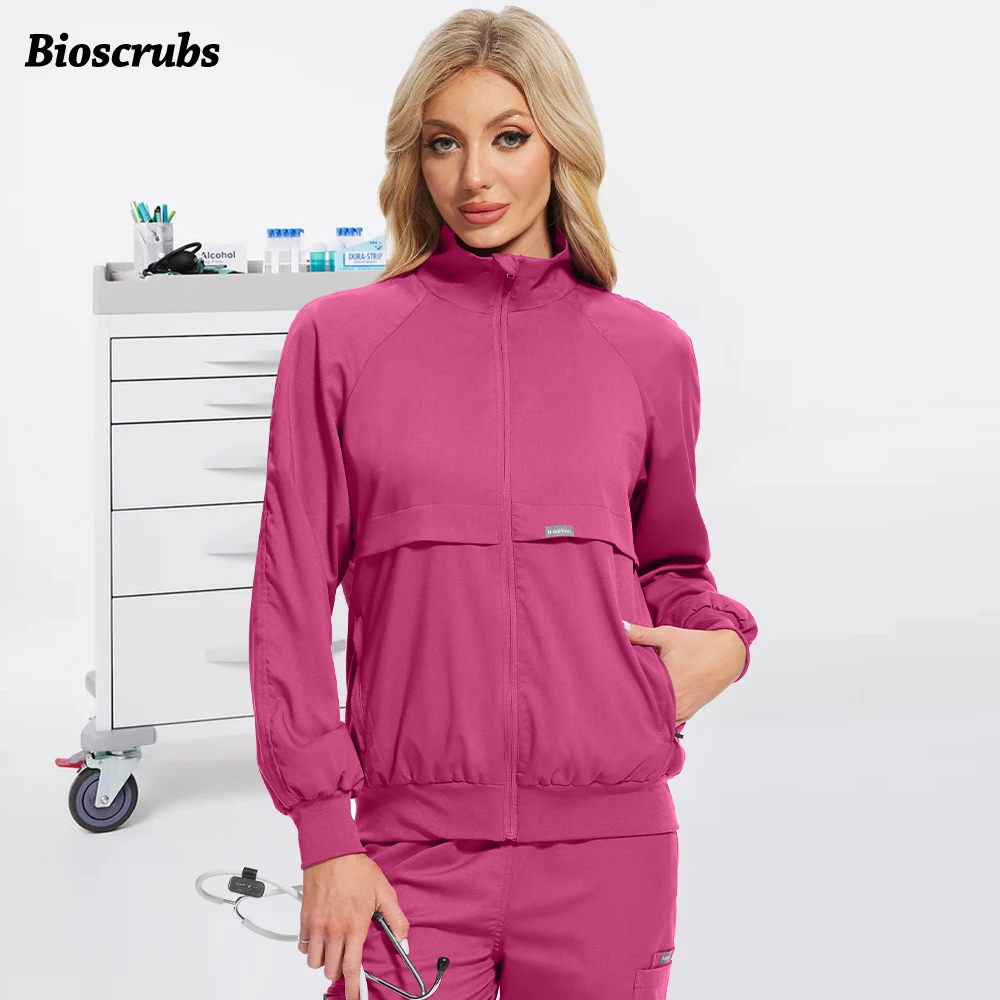 

Long Sleeve Dentistry Work Wear Pet Shop Pharmacy Scrub Jacket Doctor Nurse Surgery Coat Hospital Nursing Staff Medical Uniforms