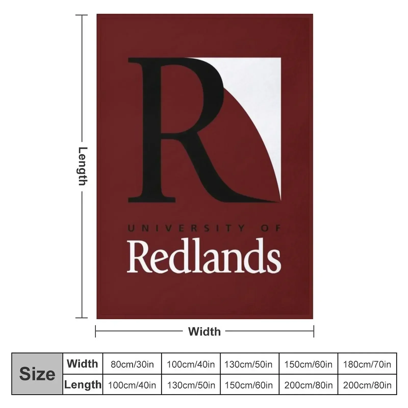 University of Redlands Throw Blanket couch cozy soft plush fuzzy picnic outdoor blanket