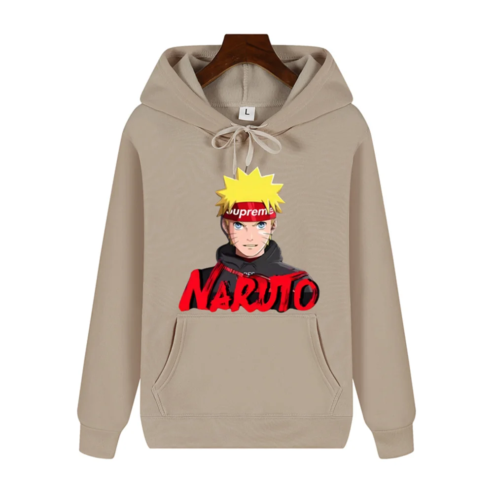 Uzumaki Naruto bella stampa autunno/inverno confortevole morbido ispessimento felpa con cappuccio da strada calda moda casual di alta qualità da uomo