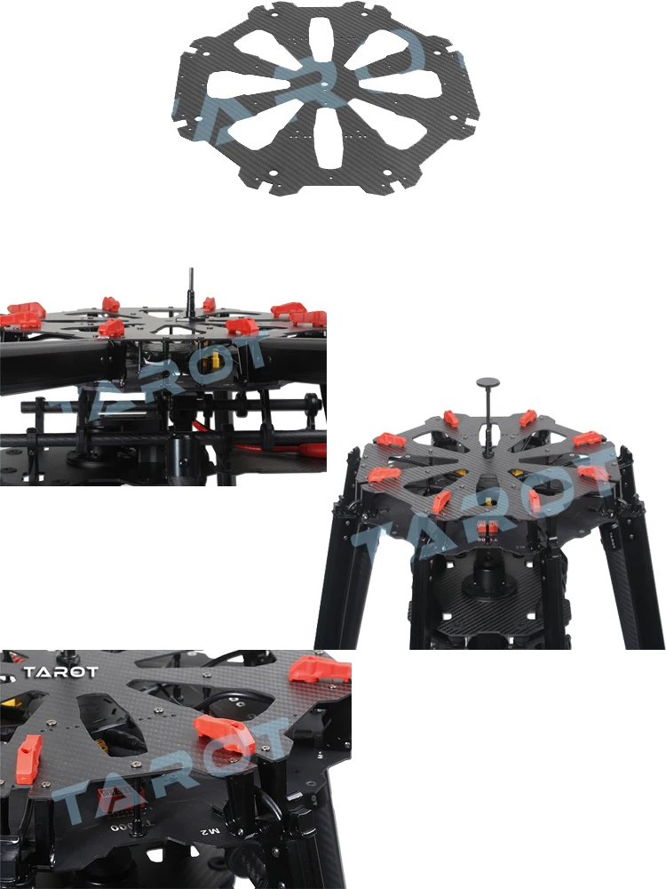 1 Pcs Tarot-rc Original Drone Accessories Diy Tarot X6 X8 Frame Folding Octocopter Carbon Fiber Center Plate Mainbroad