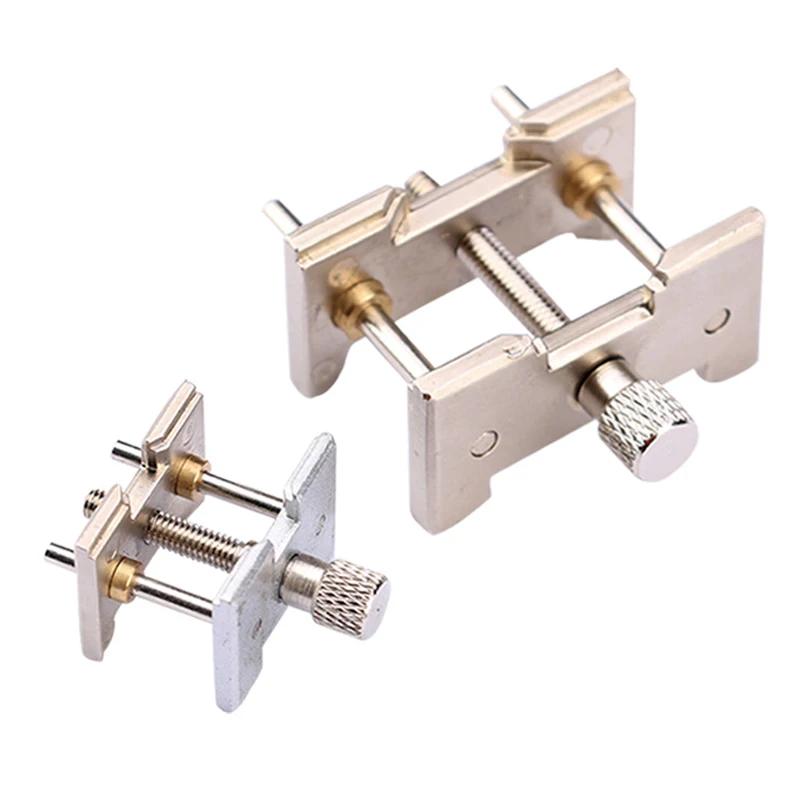 

2 шт., держатель механизма для часов, металлический чехол для часов, фиксированная основа для часовщика, зажим, профессиональный набор инструментов для ремонта часов