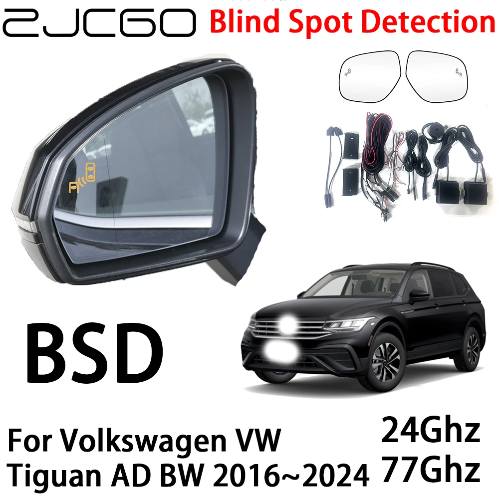 ZJCGO Car BSD Radar Warning System Blind Spot Detection Safety Driving Alert for Volkswagen VW Tiguan AD BW 2016~2024