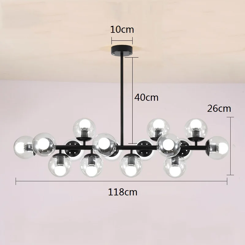 Kitchen LED Pendant Light Dinning Room Lamp Bar Ceiling Lights Bedroom Chandelier Lighting 15W Warm White LED Bulb Holder