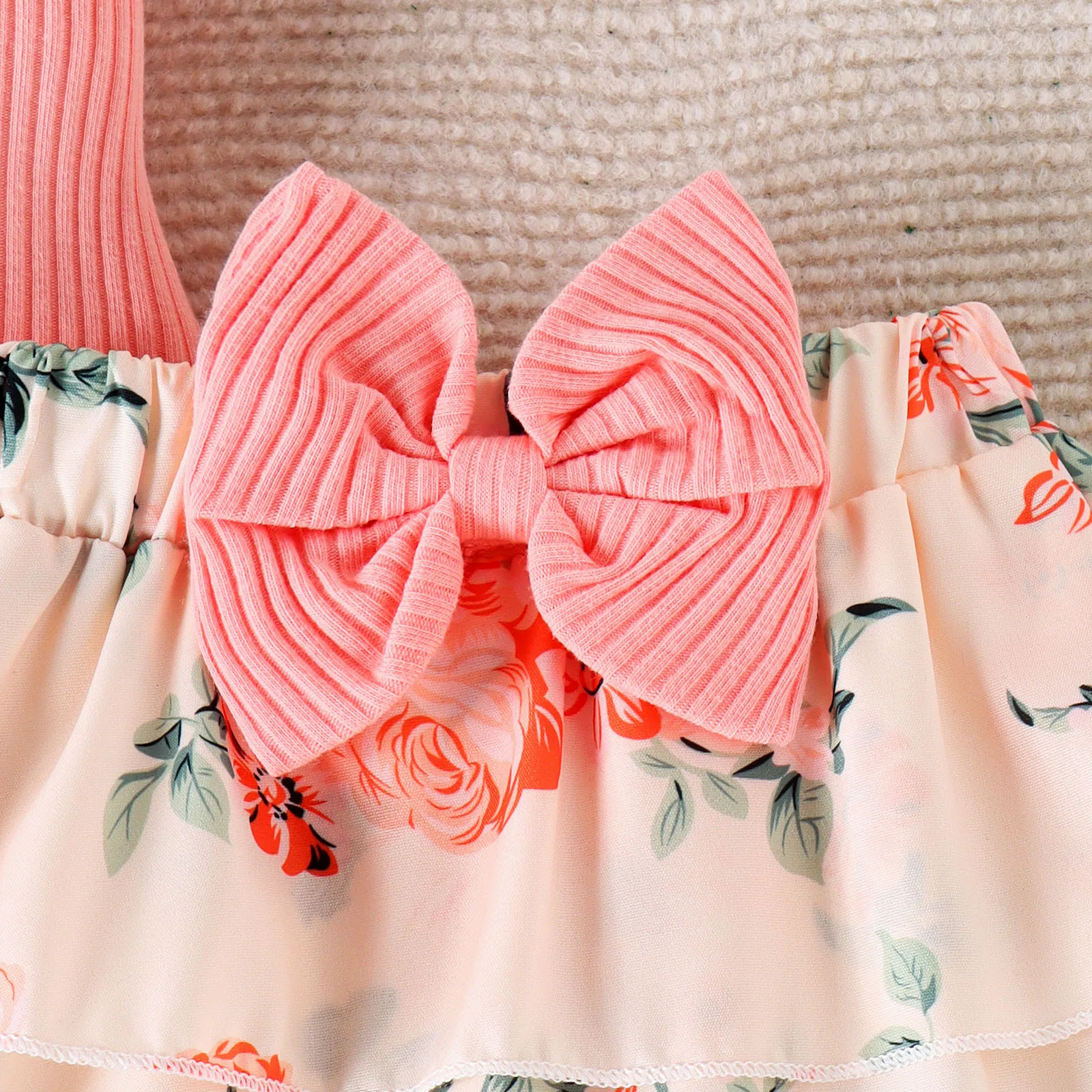 3PCS Summer 0-1 Years Old Fashion Trend Comfortable Soft Cute Baby Girl Pit Strip Ha Dress + Skirt + Bow Head Estimate