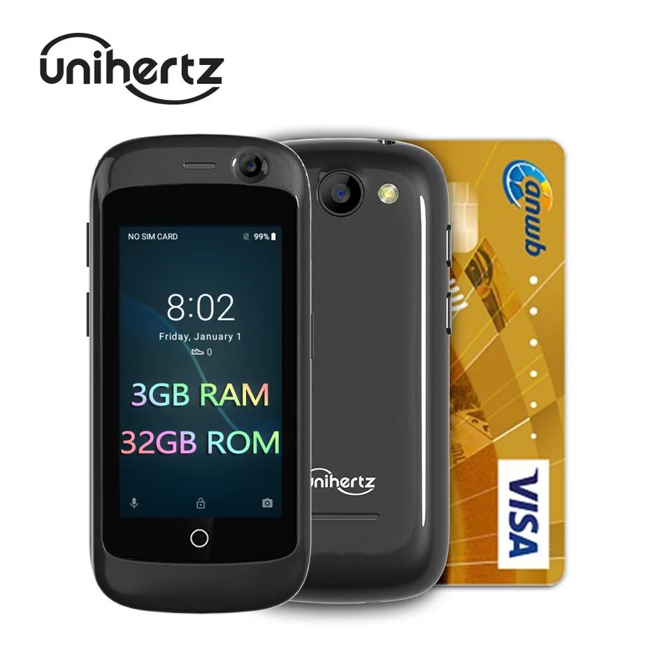 Unihertz Jelly Pro 3GB+32GB、世界最小の4Gスマートフォン、Android