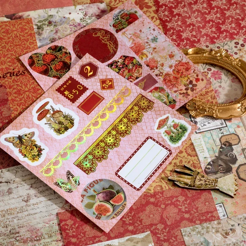 20 Stuks Stickers Tijd Handboek Serie Vintage Creatieve Kunst Diy Scrapbooking Achtergronden Handboek Decoratie Materiaal Ambachtelijke Sticker