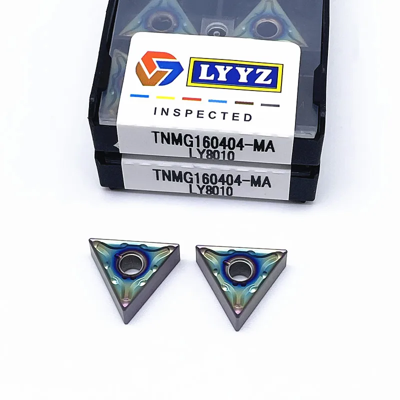 TNMG160404 MA MS LY8010 utensili per tornio inserti in metallo duro utensile per tornitura esterno inserto per tornitura utensili da taglio CNC inserto TNMG160408